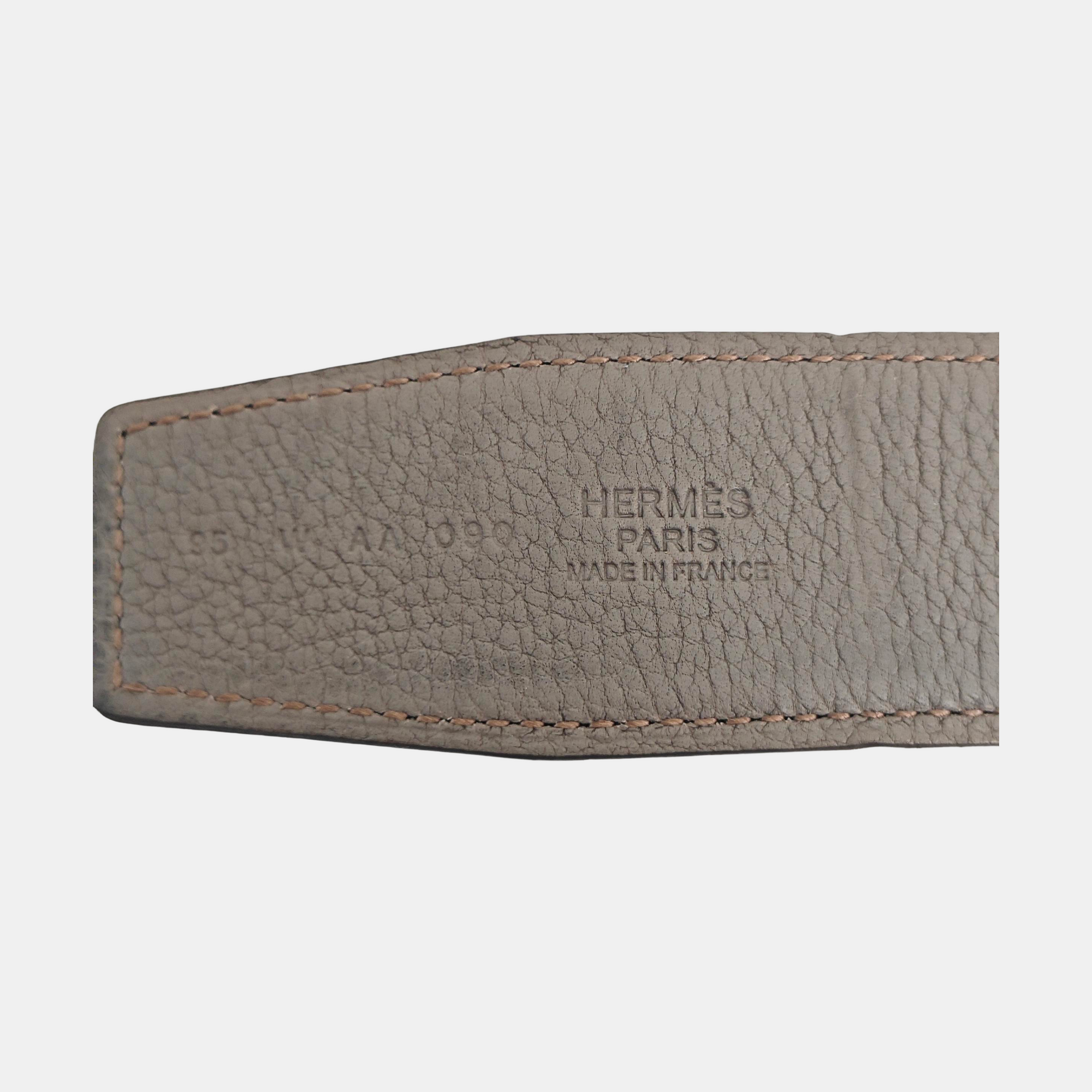 Leather Belt Gray