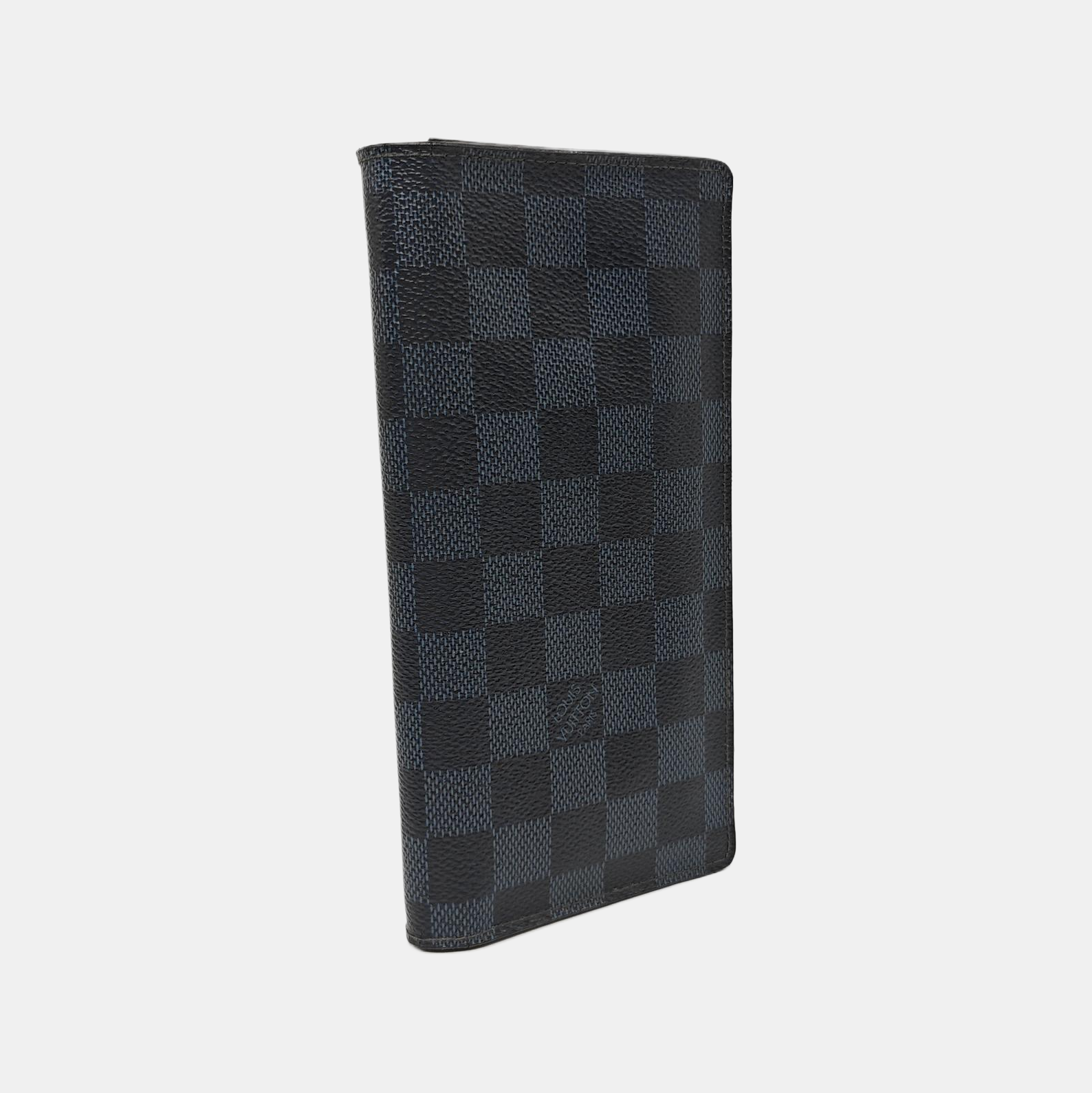 BRAZZA Damier Coated Canvas Blue Wallet