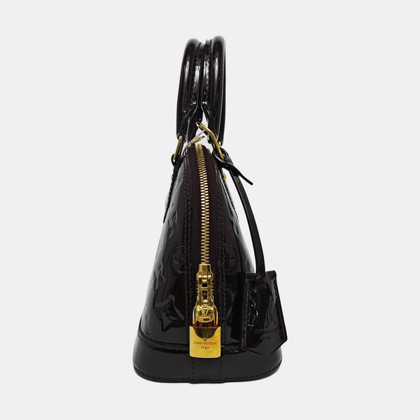 ALMA BB Monogram Patent Leather Brown