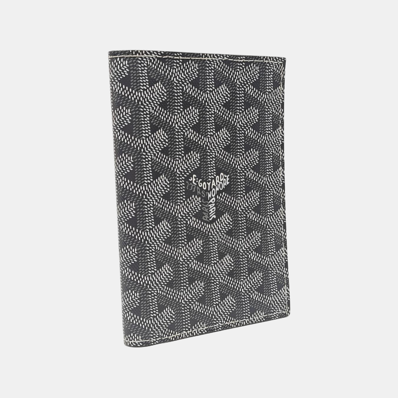 Saint-Marc Coated Canvas Gray Card Holder