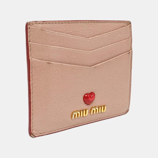 Love Lambskin Pink Card Holder