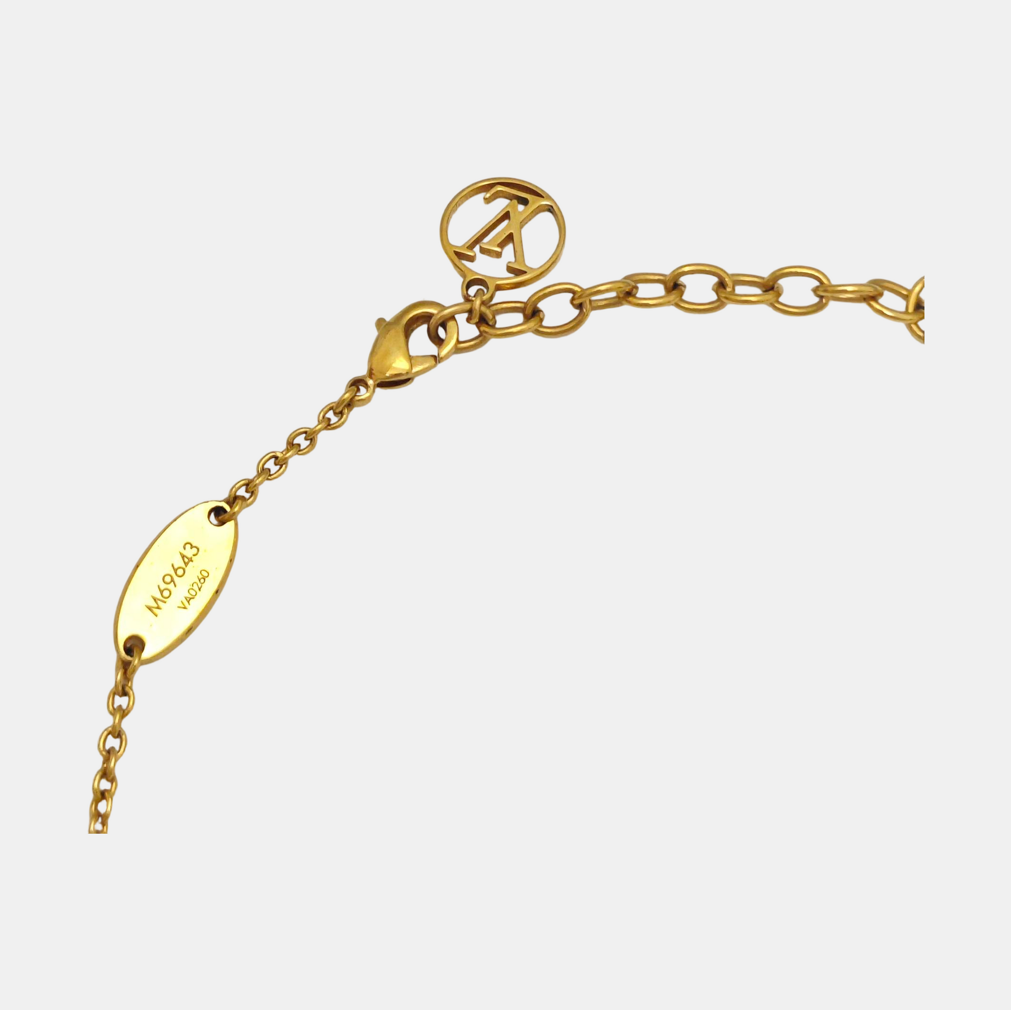 L TO V Metal Gold Necklace