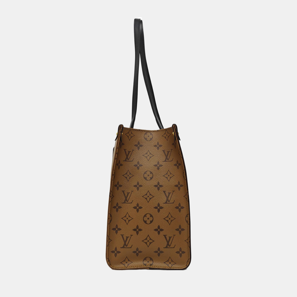 Authenticated pre-owned  ONTHEGO MM Monogram Coated Canvas Brown - Tote Bag at Looply