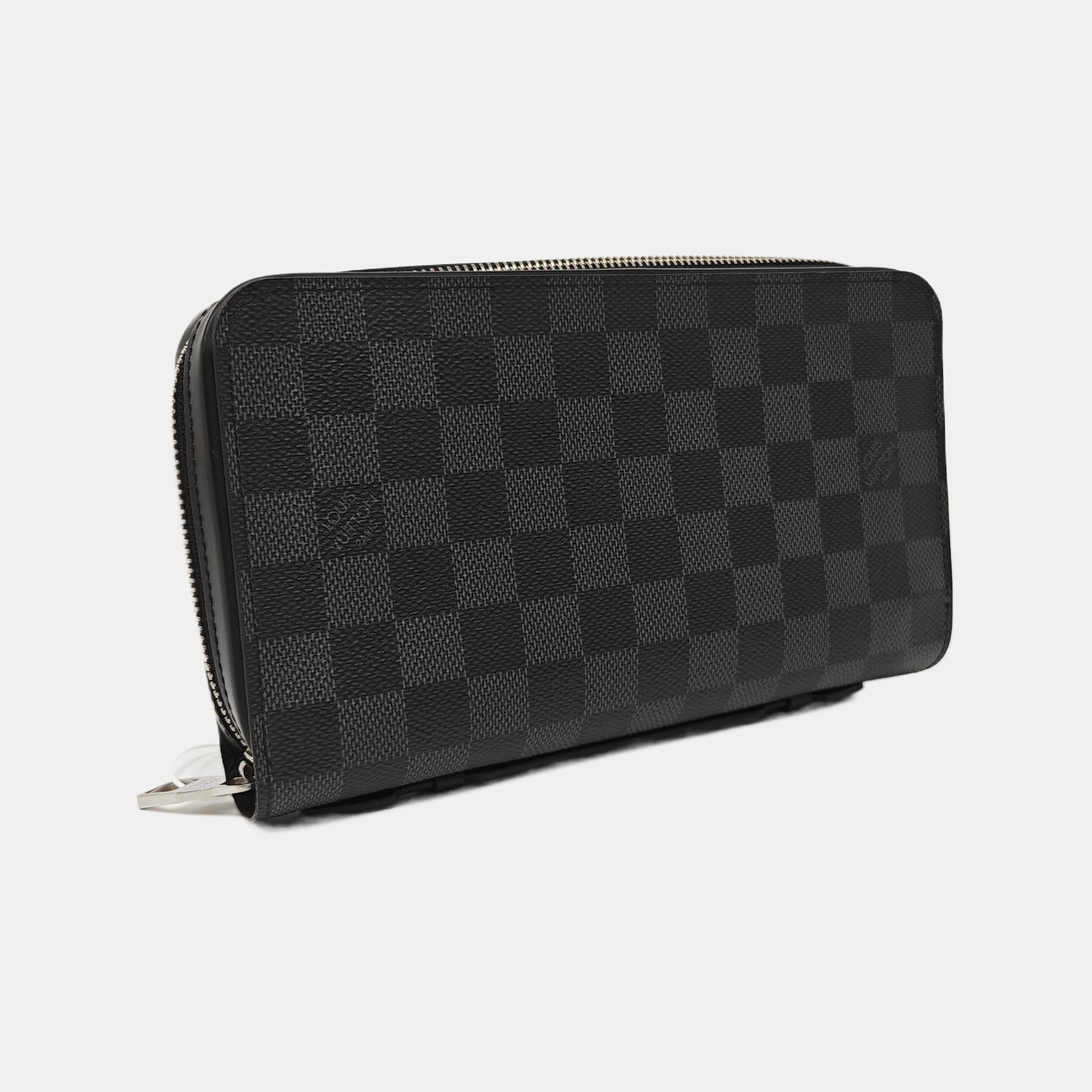 ZIPPY GM Damier Graphite Coated Canvas Gray