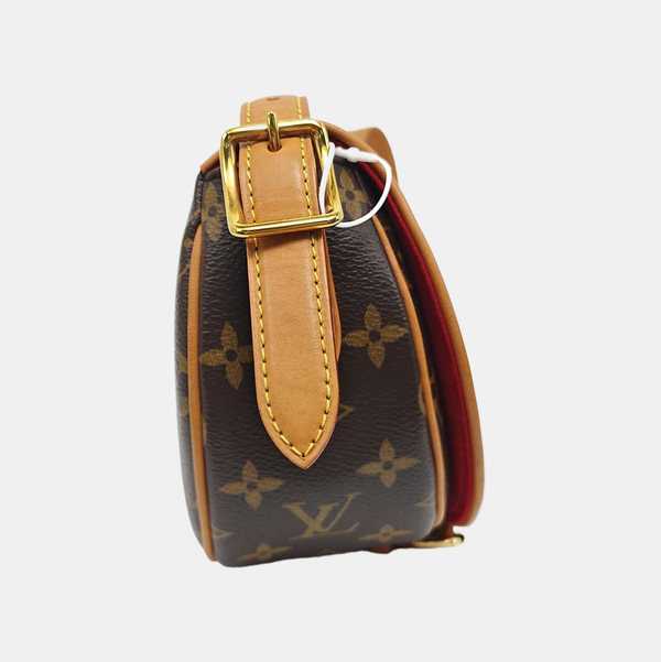 TAMBOURINE Monogram Coated Canvas Brown
