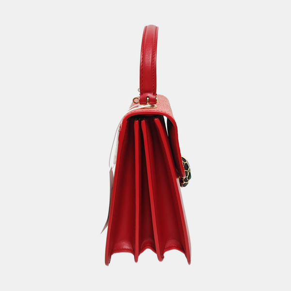 SERPENTI FOREVER Small Stingray Leather Red