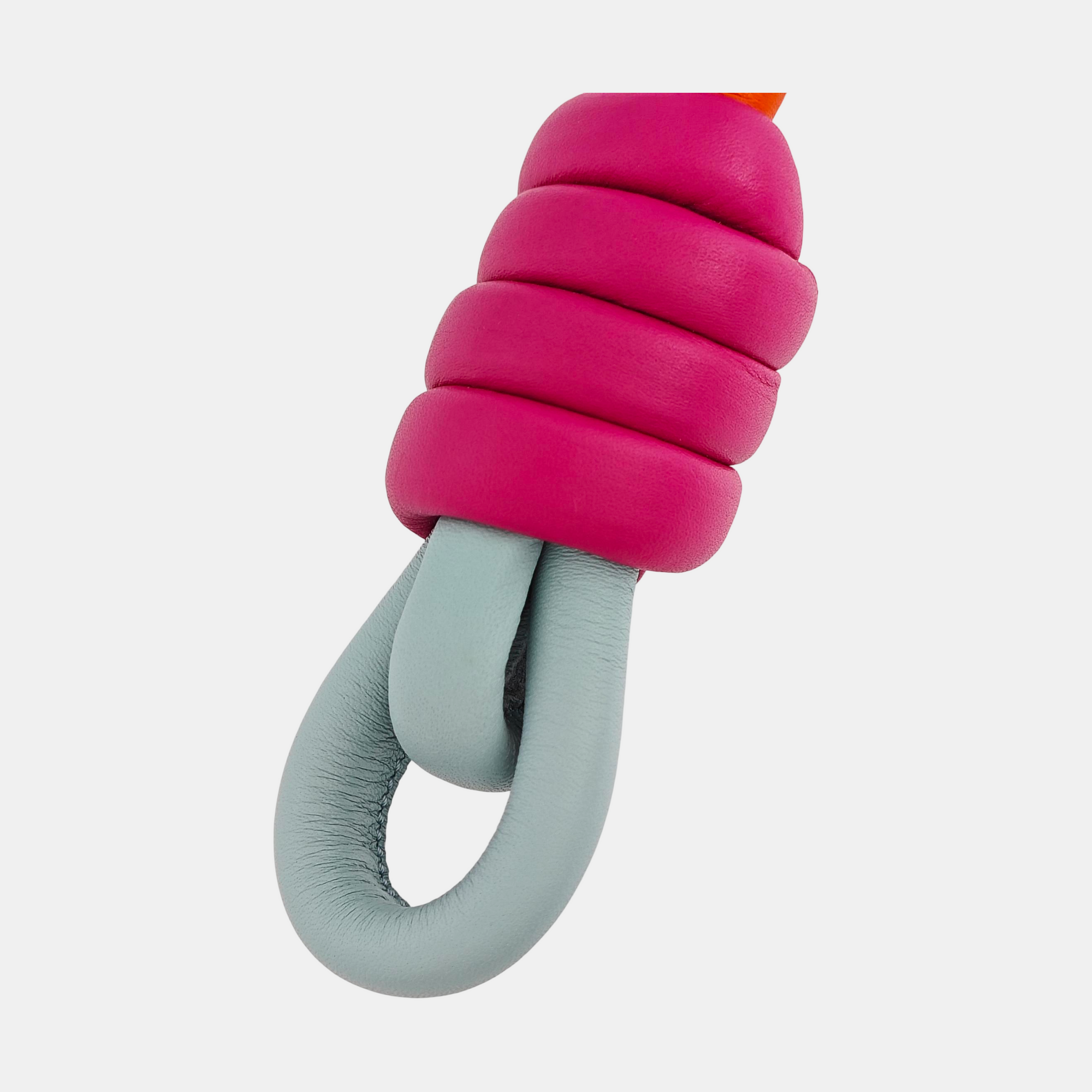 Leather Bag Charm Multicolor