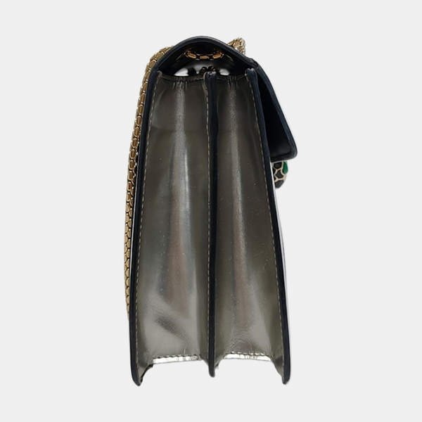 SERPENTI FOREVER Medium Calfskin Silver