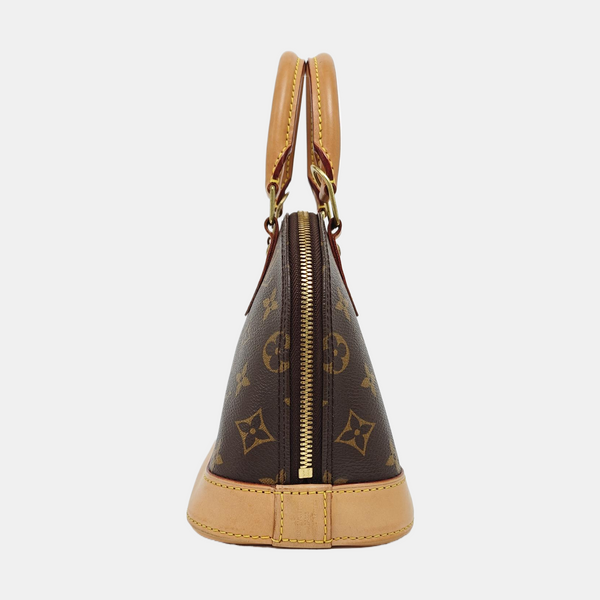 ALMA BB Monogram Coated Canvas Brown
