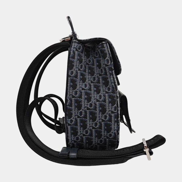 Authenticated pre-owned  Saddle Mini Monogram Canvas Blue - Backpack at Looply