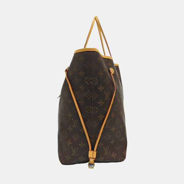 NEVERFULL GM Monogram Coated Canvas Brown
