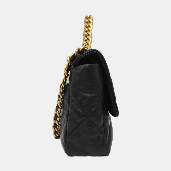 CHANEL 19 Medium Quilted Lambskin Black