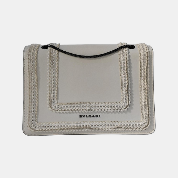 SERPENTI FOREVER Medium Calfskin White