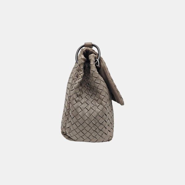 Calfskin Shoulder Bag Gray