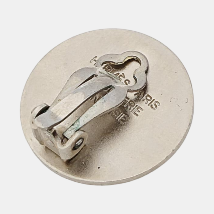 Sellier Metal Silver Clip On Earrings