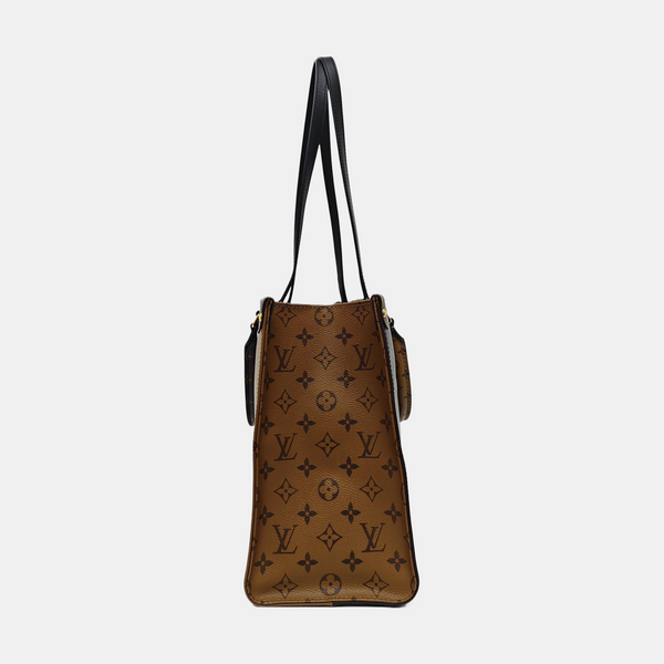 ONTHEGO MM Monogram Coated Canvas Brown