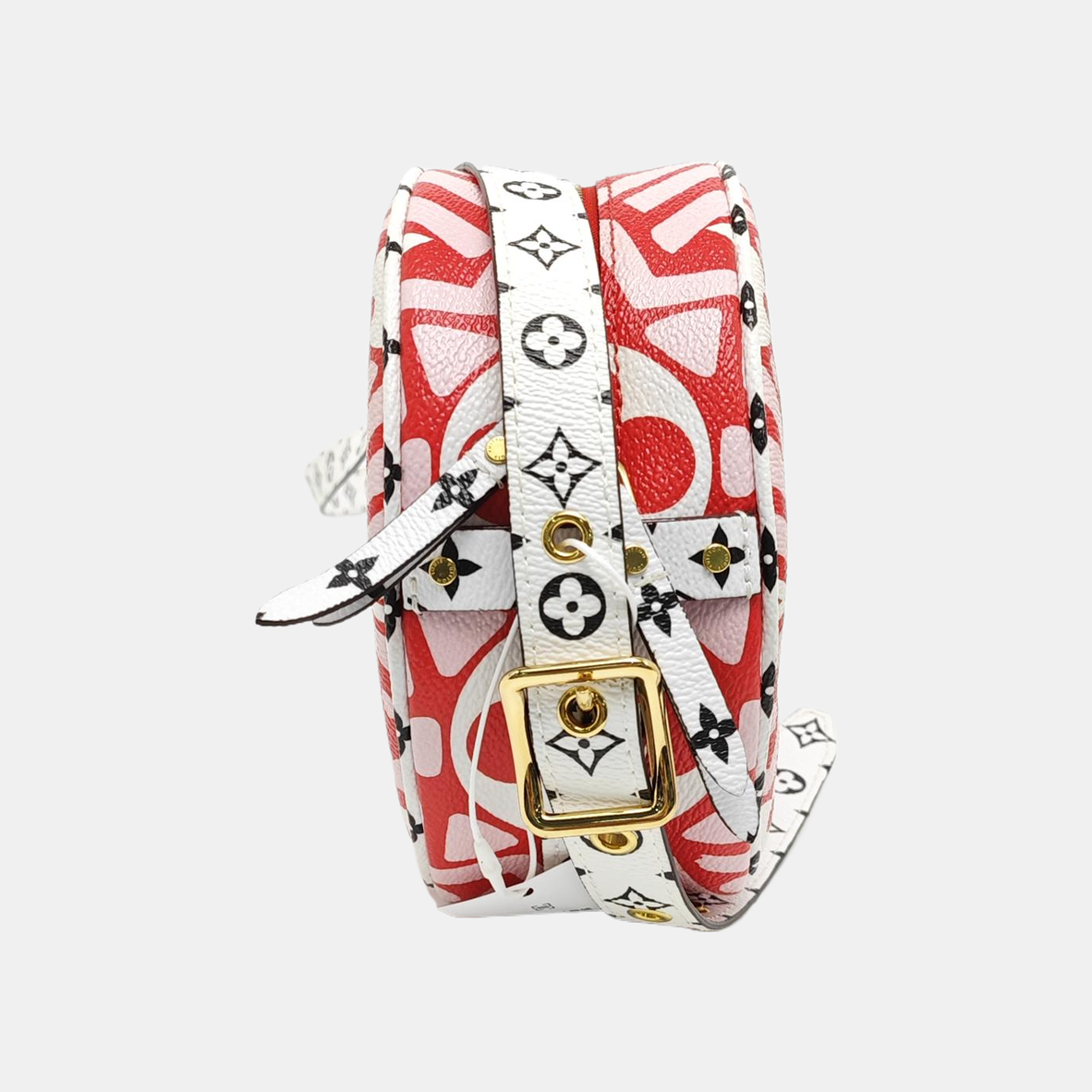 BOITE CHAPEAU PM Coated Canvas Red