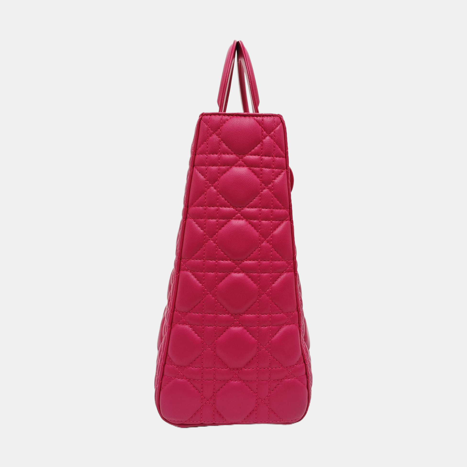 Lady Dior Large Cannage Lambskin Red