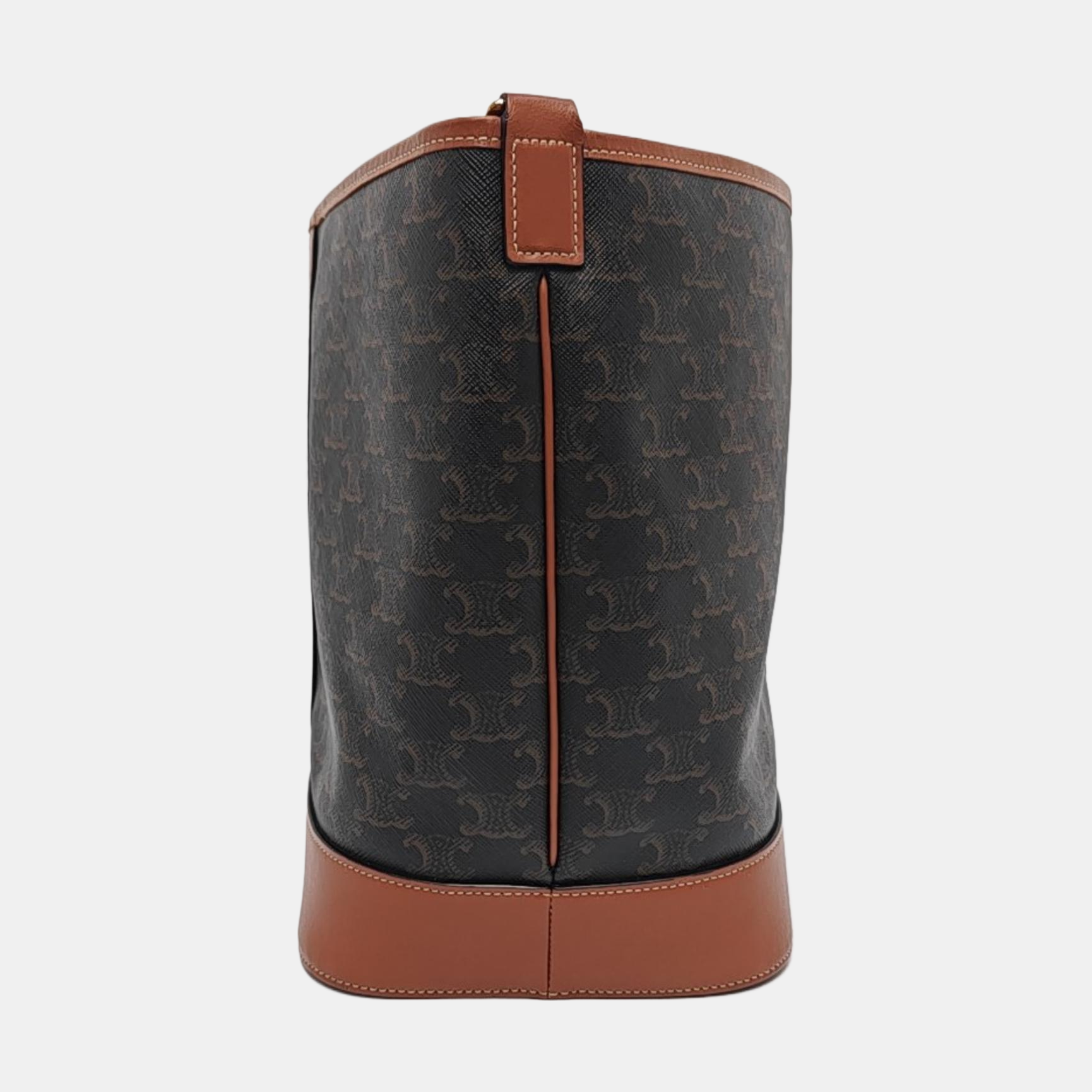 Authenticated pre-owned  TRIOMPHE CANVAS Medium Coated Canvas Brown - Bucket Bag at Looply