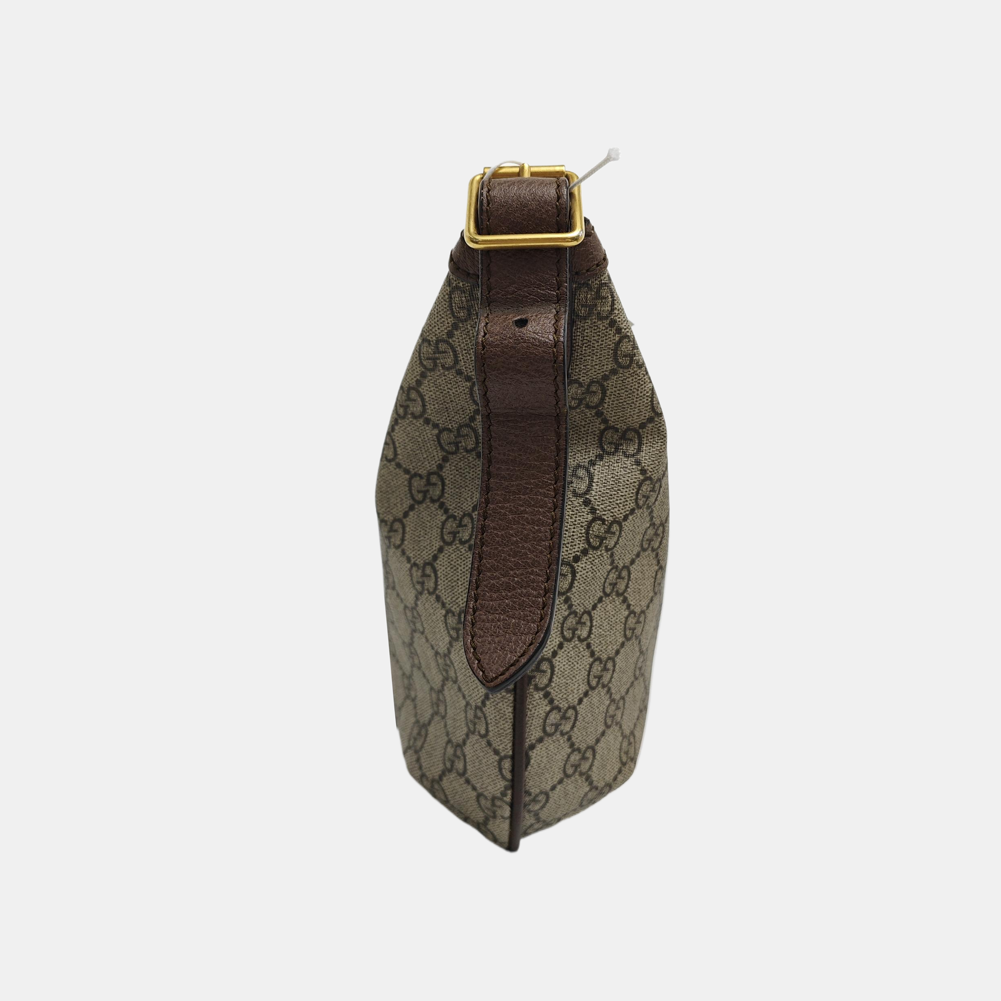 Ophidia Small Monogram Coated Canvas Beige