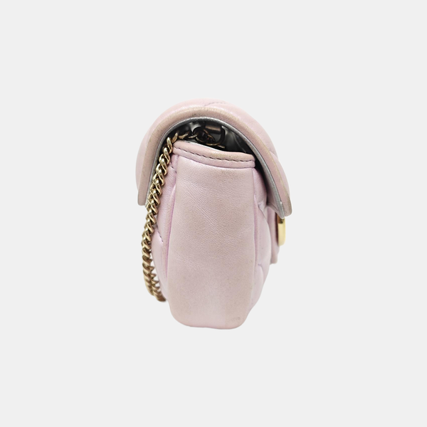 GG Marmont Mini Quilted Calfskin Pink