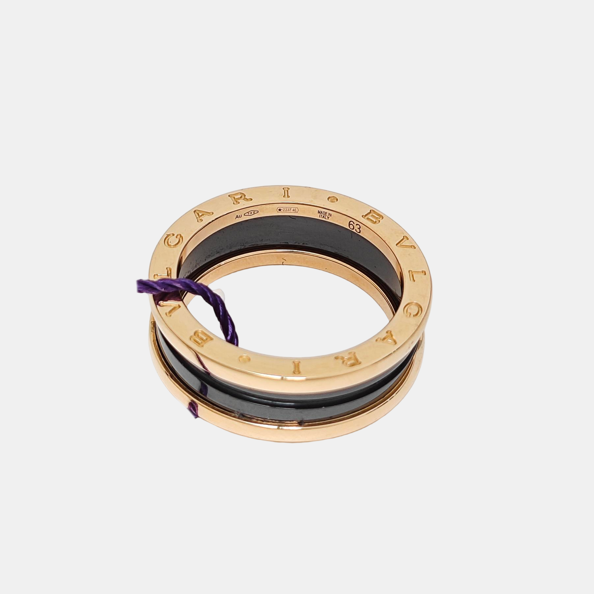 B.ZERO1 18k Rose Gold Ring EU 63