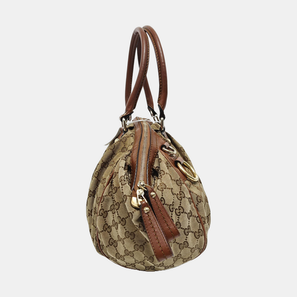 Sukey Monogram Canvas Beige