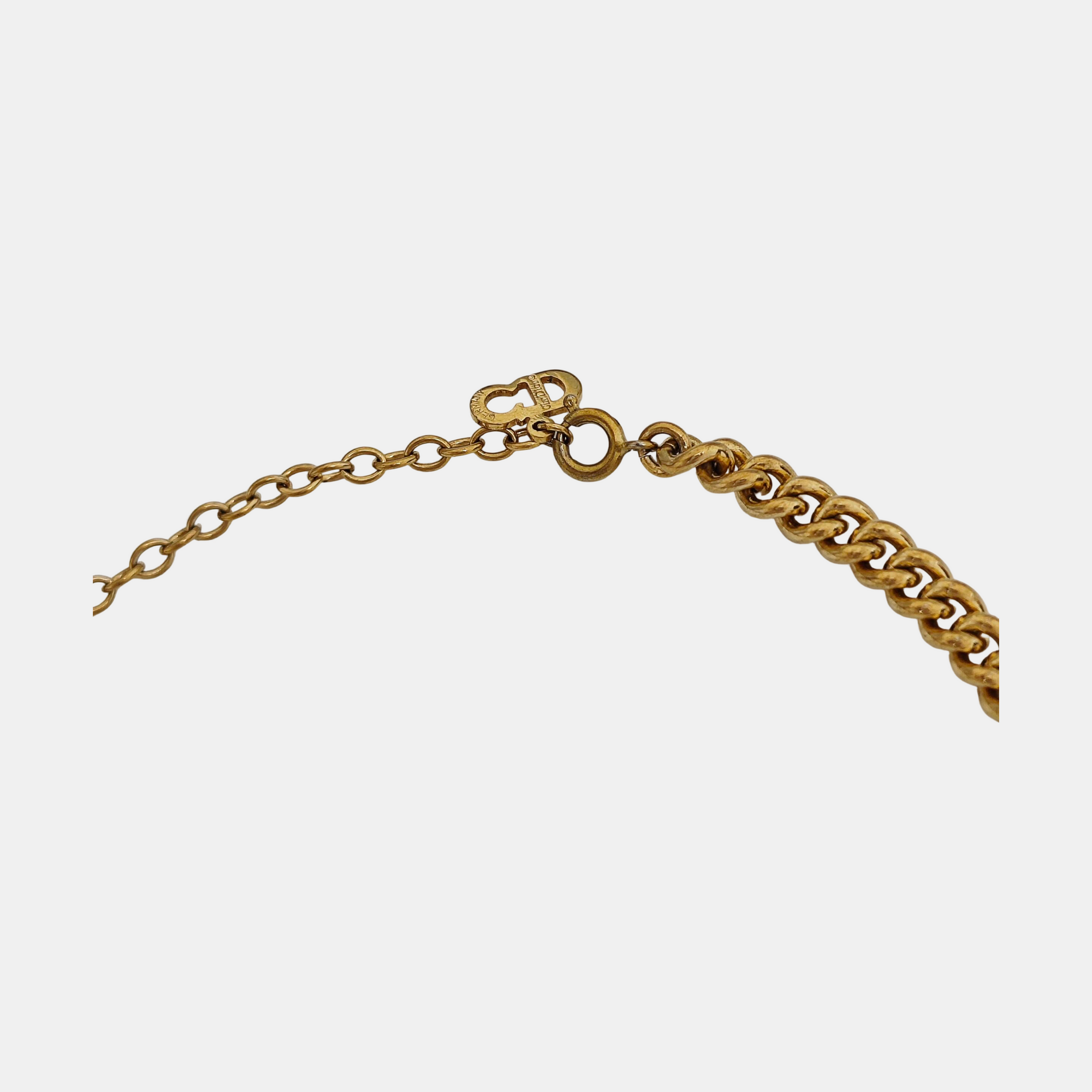 Twist Round Metal Gold Necklace