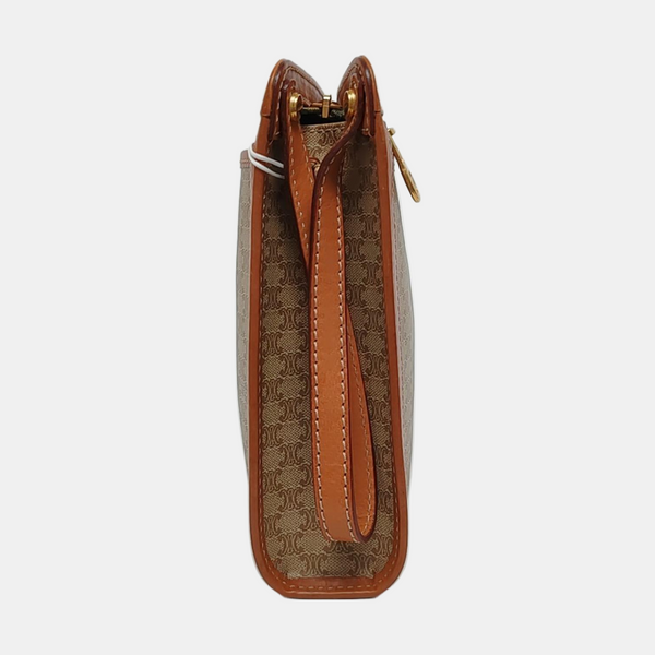 MACADAM CLUTCHES Coated Canvas Brown