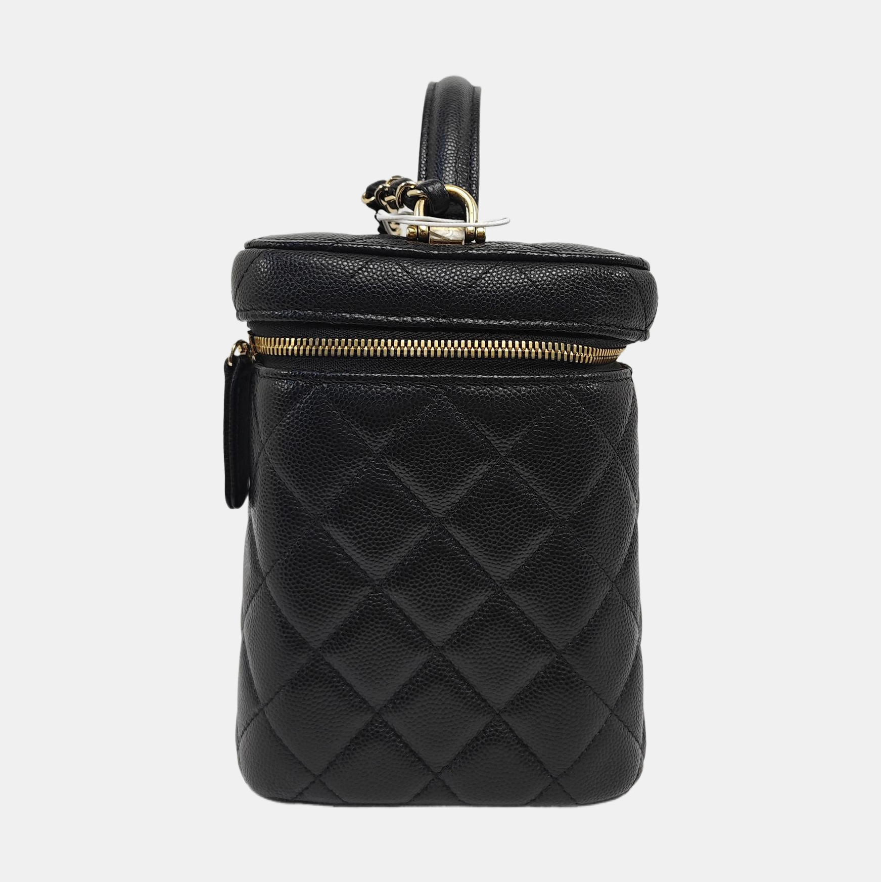 TRENDY CC Quilted Grained Calfskin Black