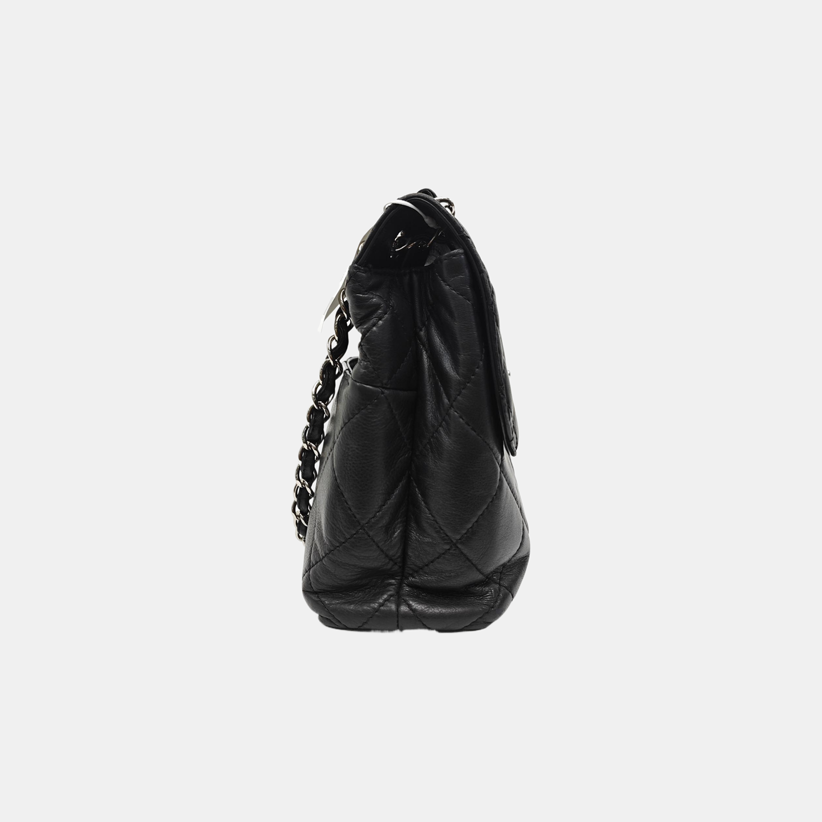 Quilted Calfskin Shoulder Bag Black