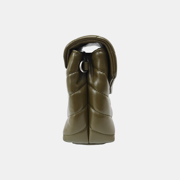 LOULOU Extra Small Chevron Calfskin Green