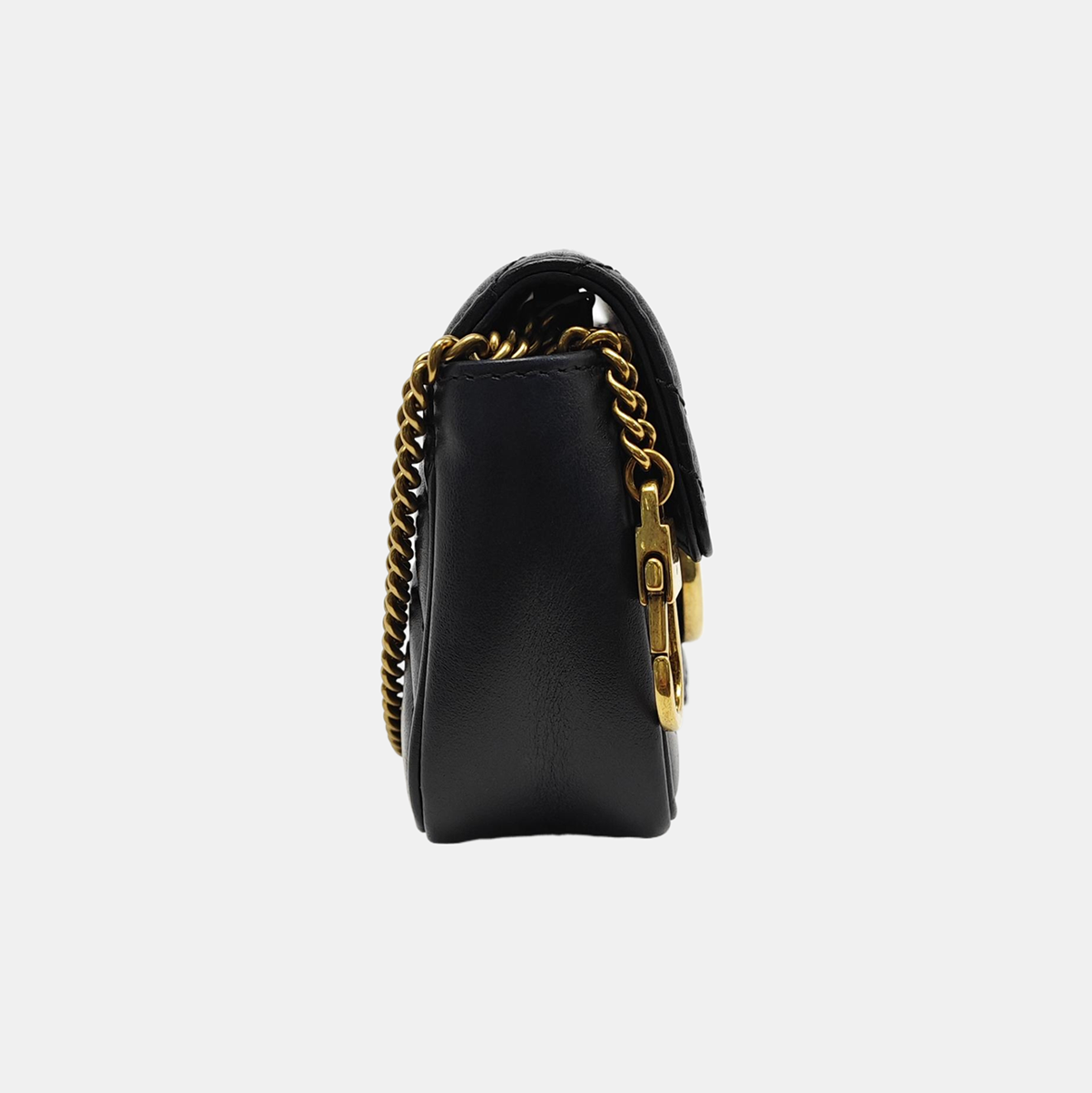 GG Marmont Mini Quilted Calfskin Black