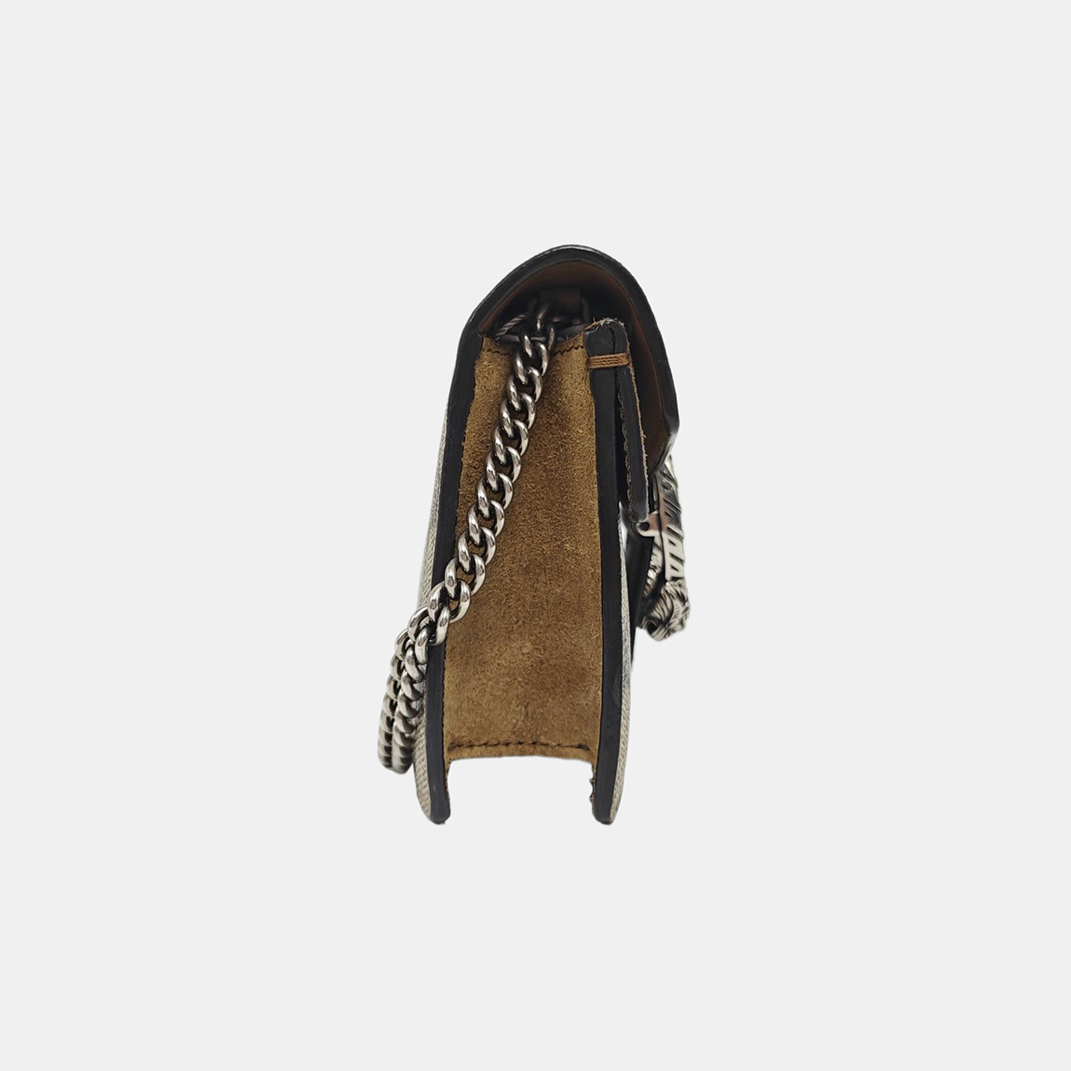Dionysus Super Mini Monogram Coated Canvas Beige