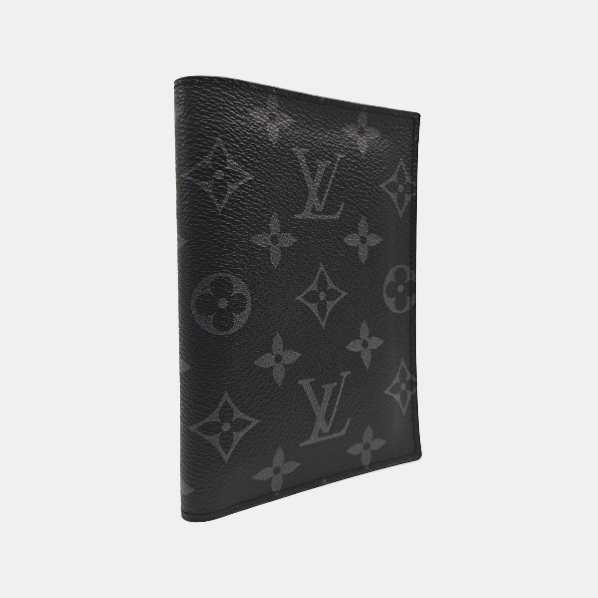 Monogram Coated Canvas Card Holder Gray