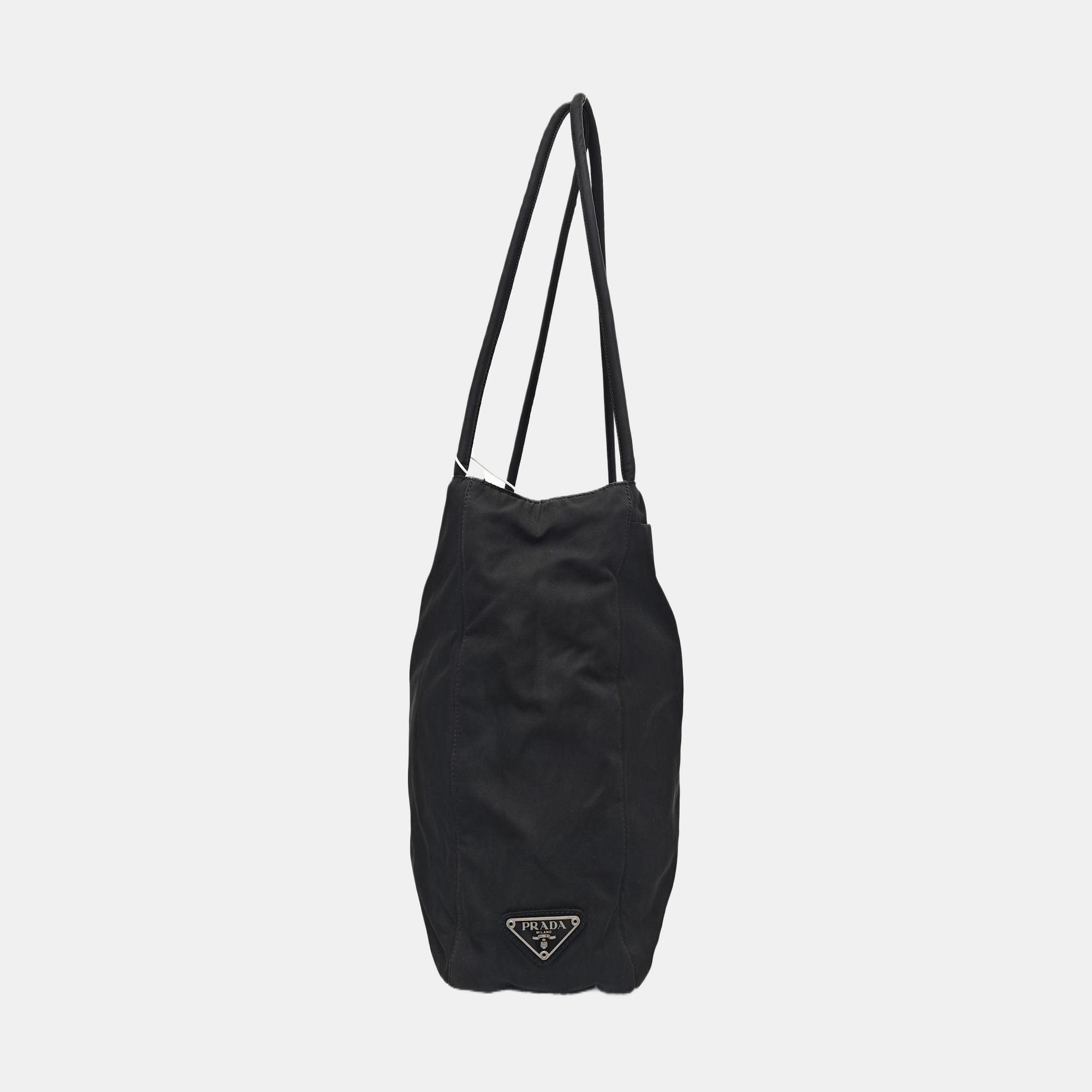 Nylon Shoulder Bag Black