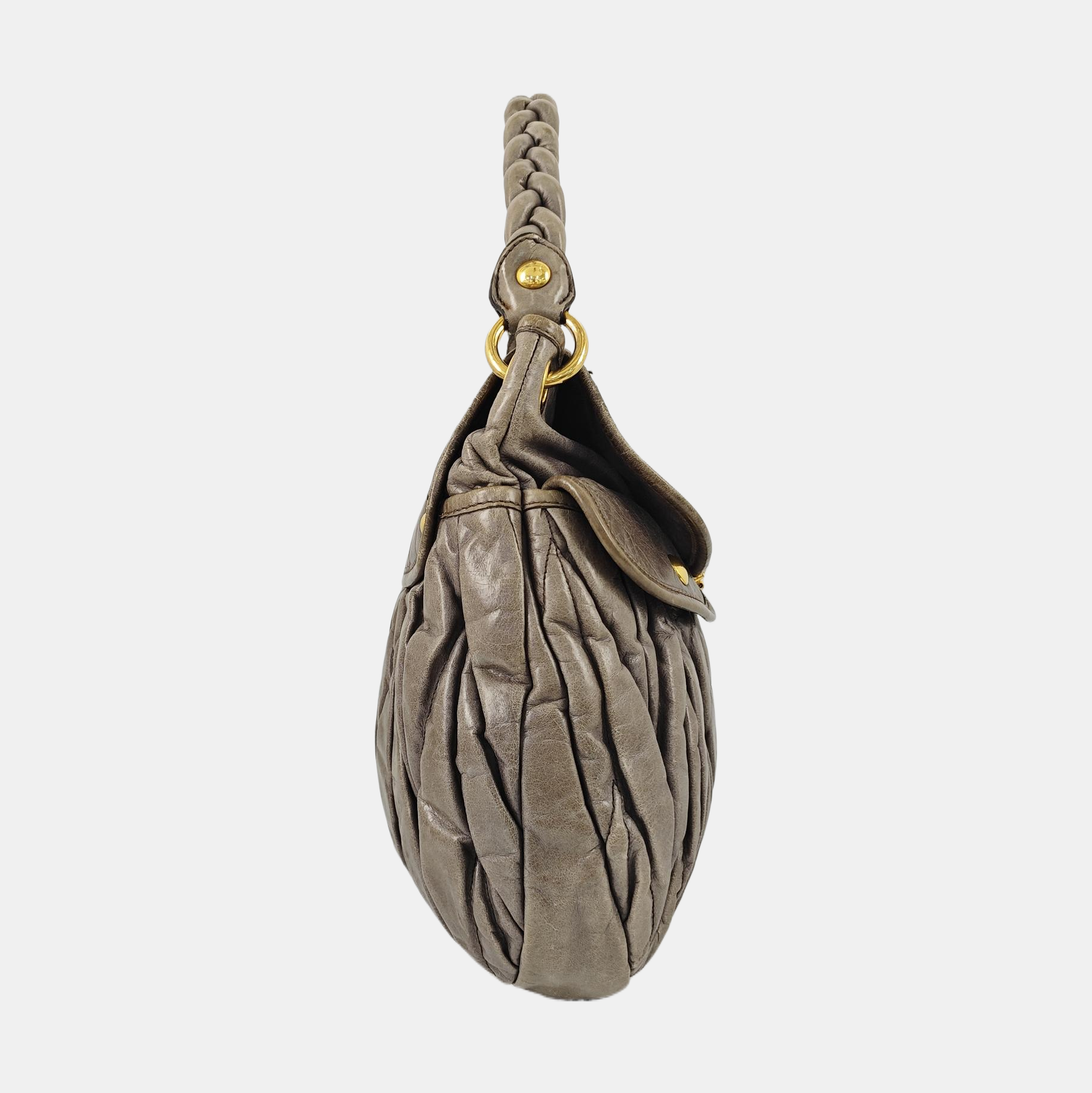 Miu Coffer Quilted Calfskin Green