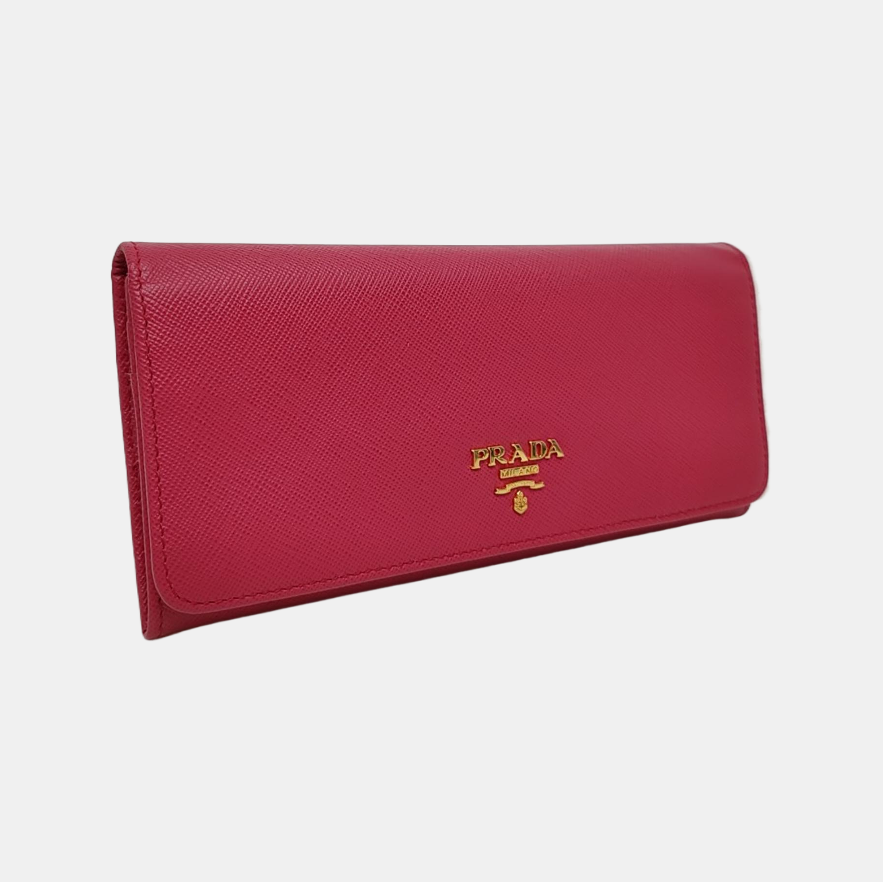 Fold Wallet Saffiano Calfskin Red Wallet