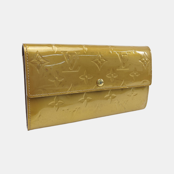 INTERNATIONAL Monogram Patent Leather Yellow Wallet