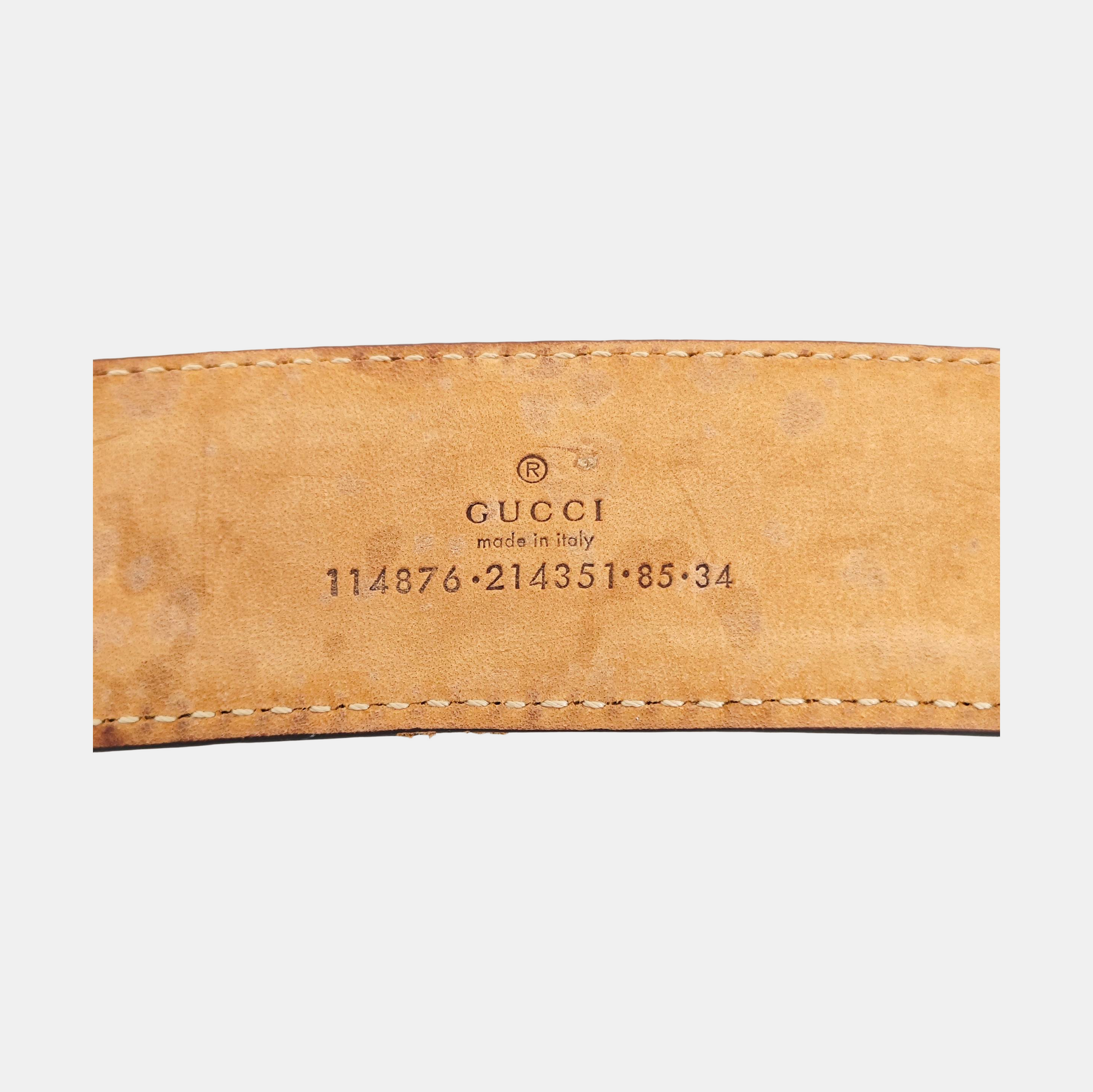 Leather Belt Beige