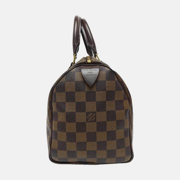 SPEEDY 25 Damier Ebene Coated Canvas Brown