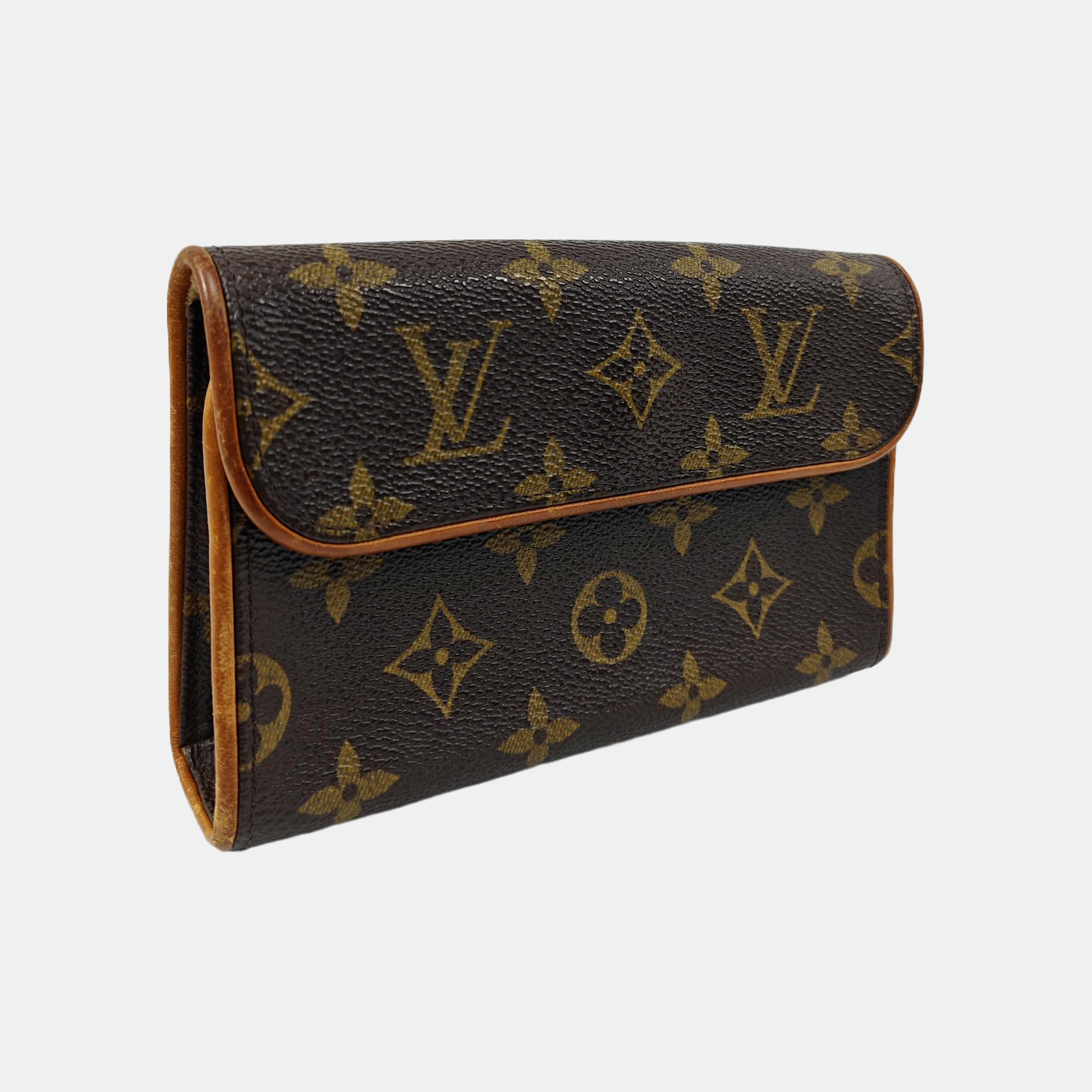 FLORENTINE Monogram Coated Canvas Brown