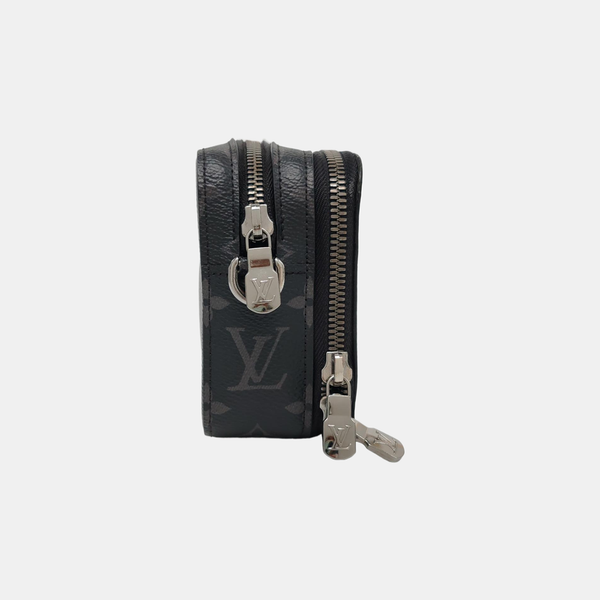 ALPHA Monogram Coated Canvas Black