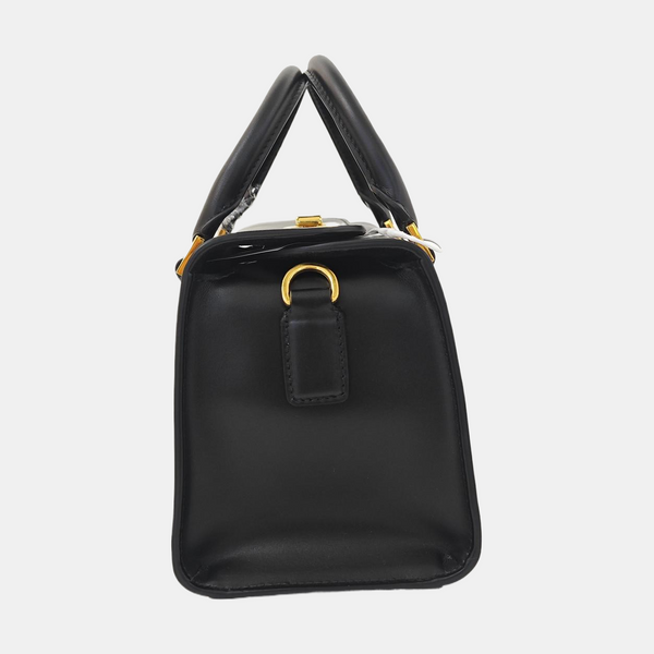 Calfskin Shoulder Bag Small Black