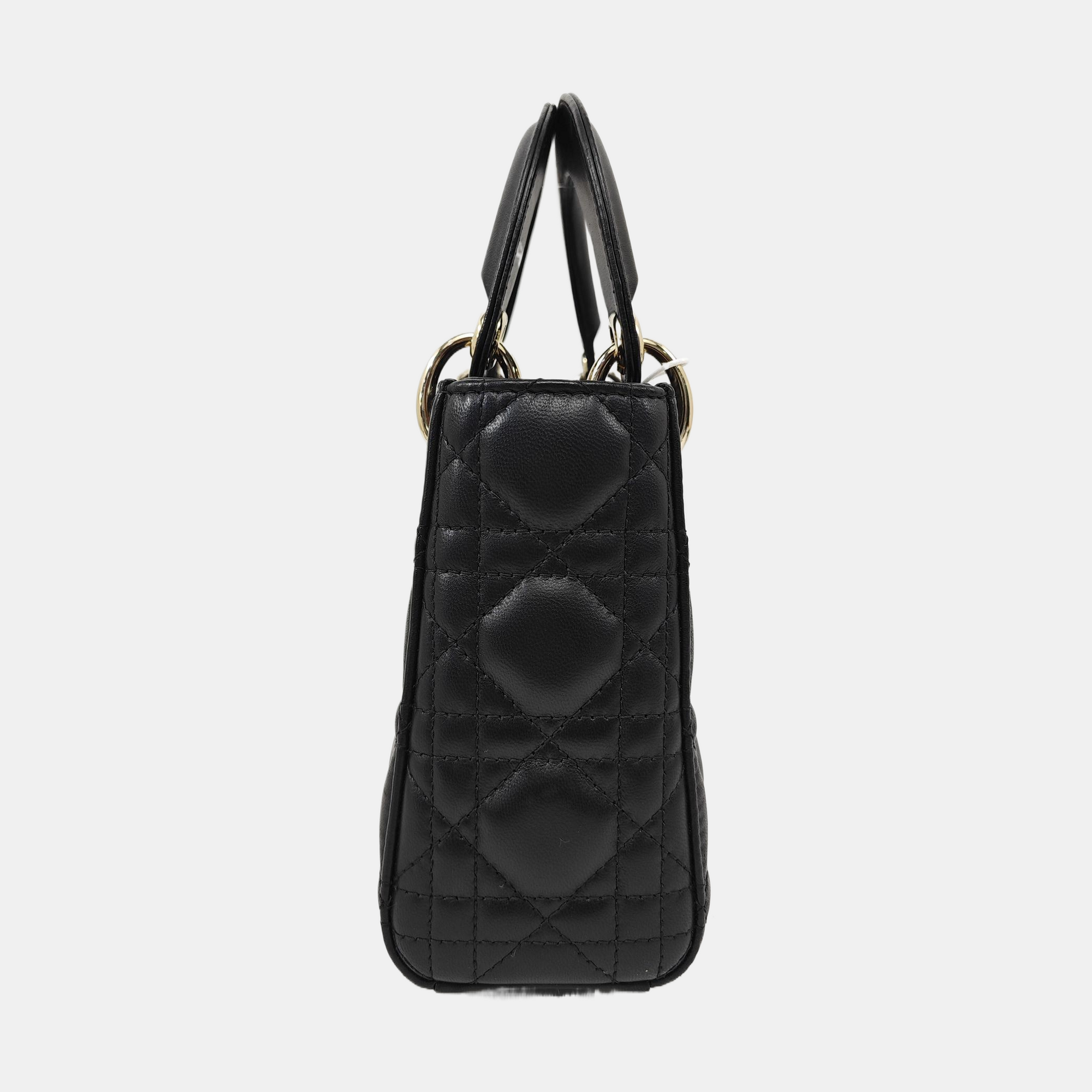 Lady Dior Mini Cannage Lambskin Black
