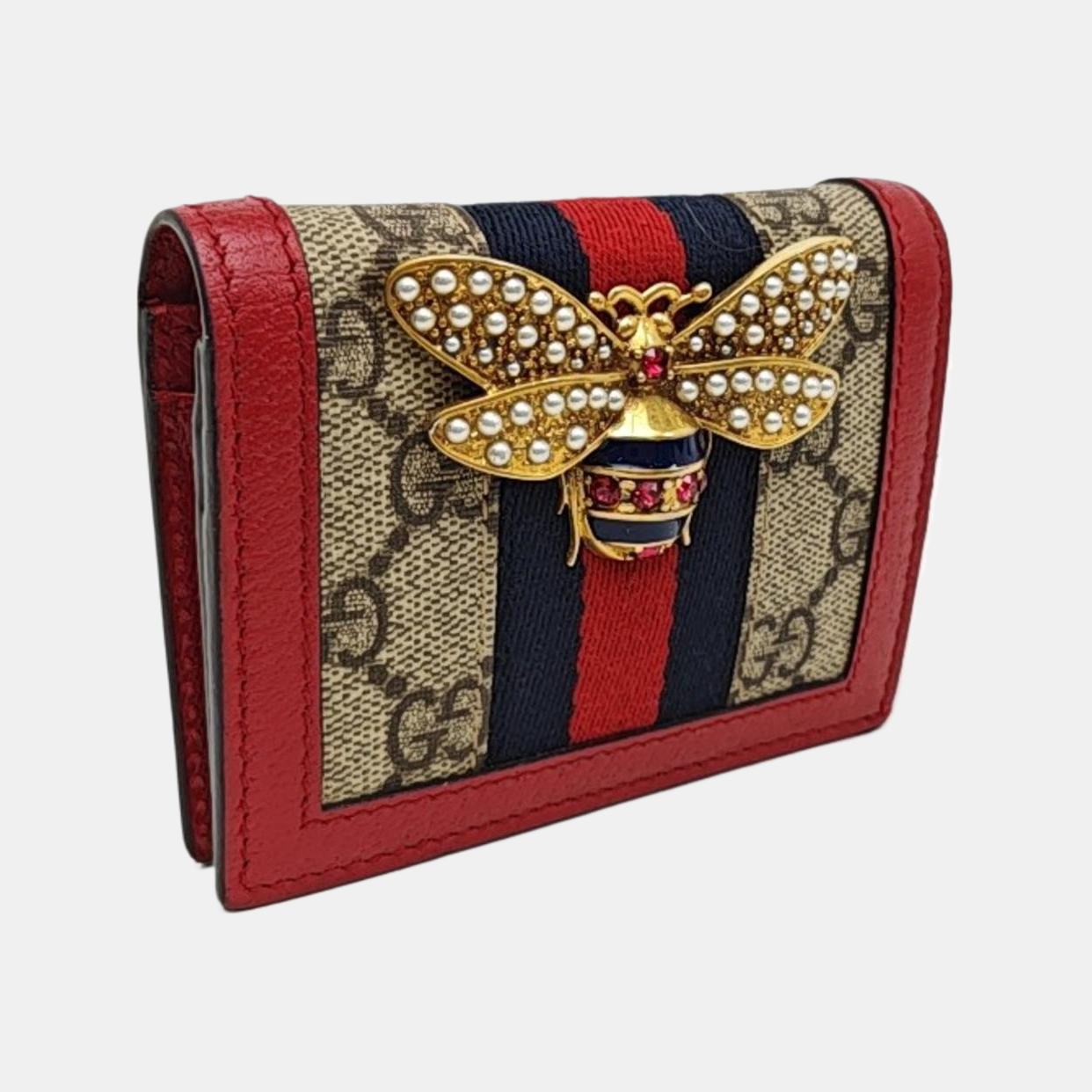 Queen Margaret Monogram Coated Canvas Beige Wallet