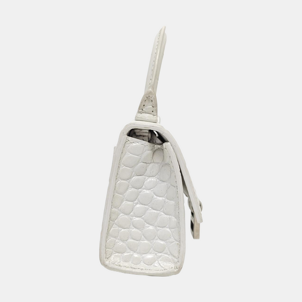 Hourglass Mini Calfskin White