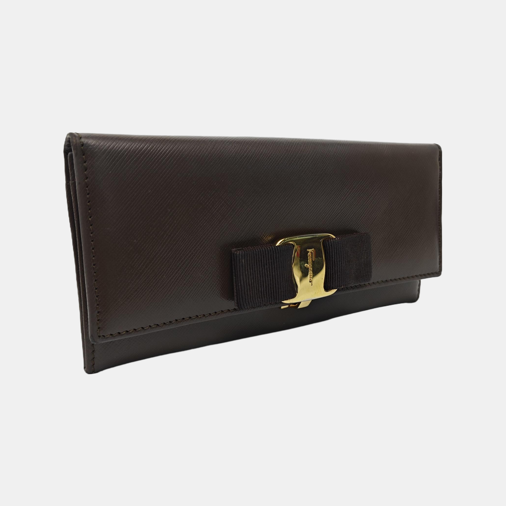 Ginny Calfskin Brown Wallet