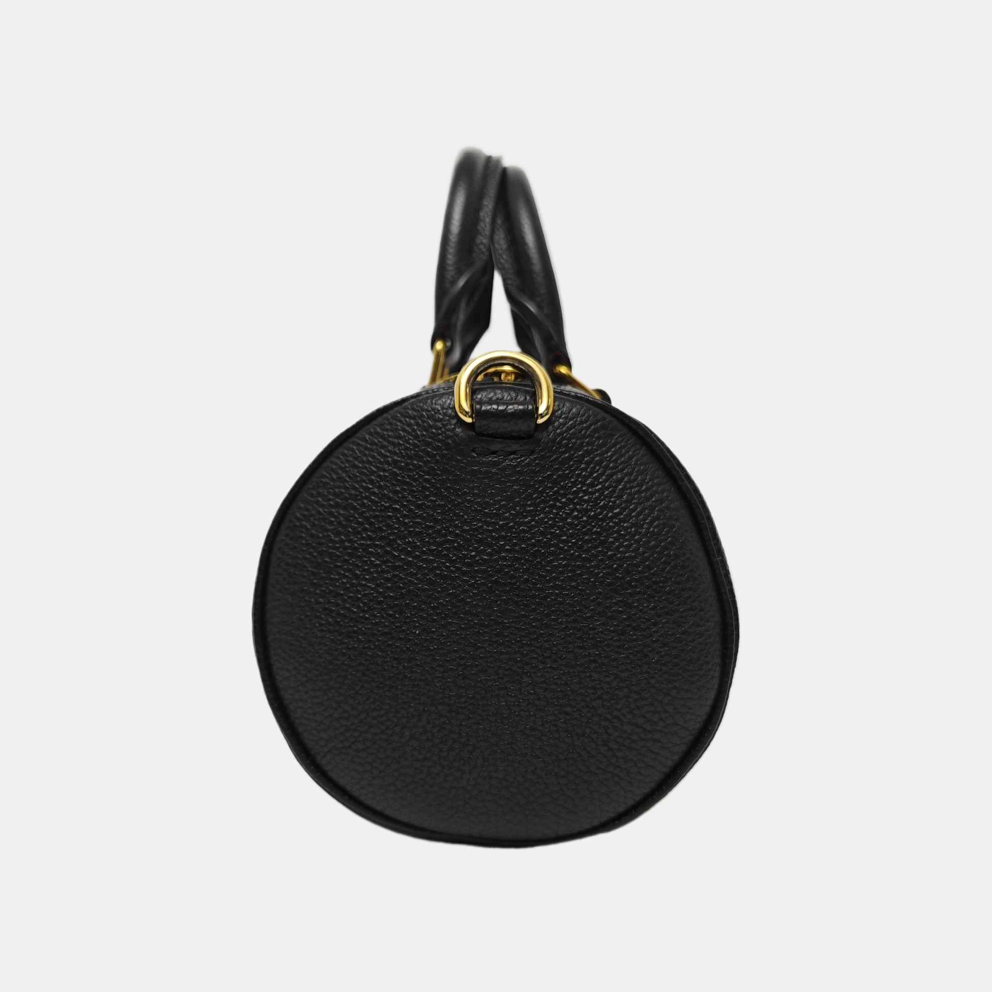 PAPILLON BB Monogram Calfskin Black