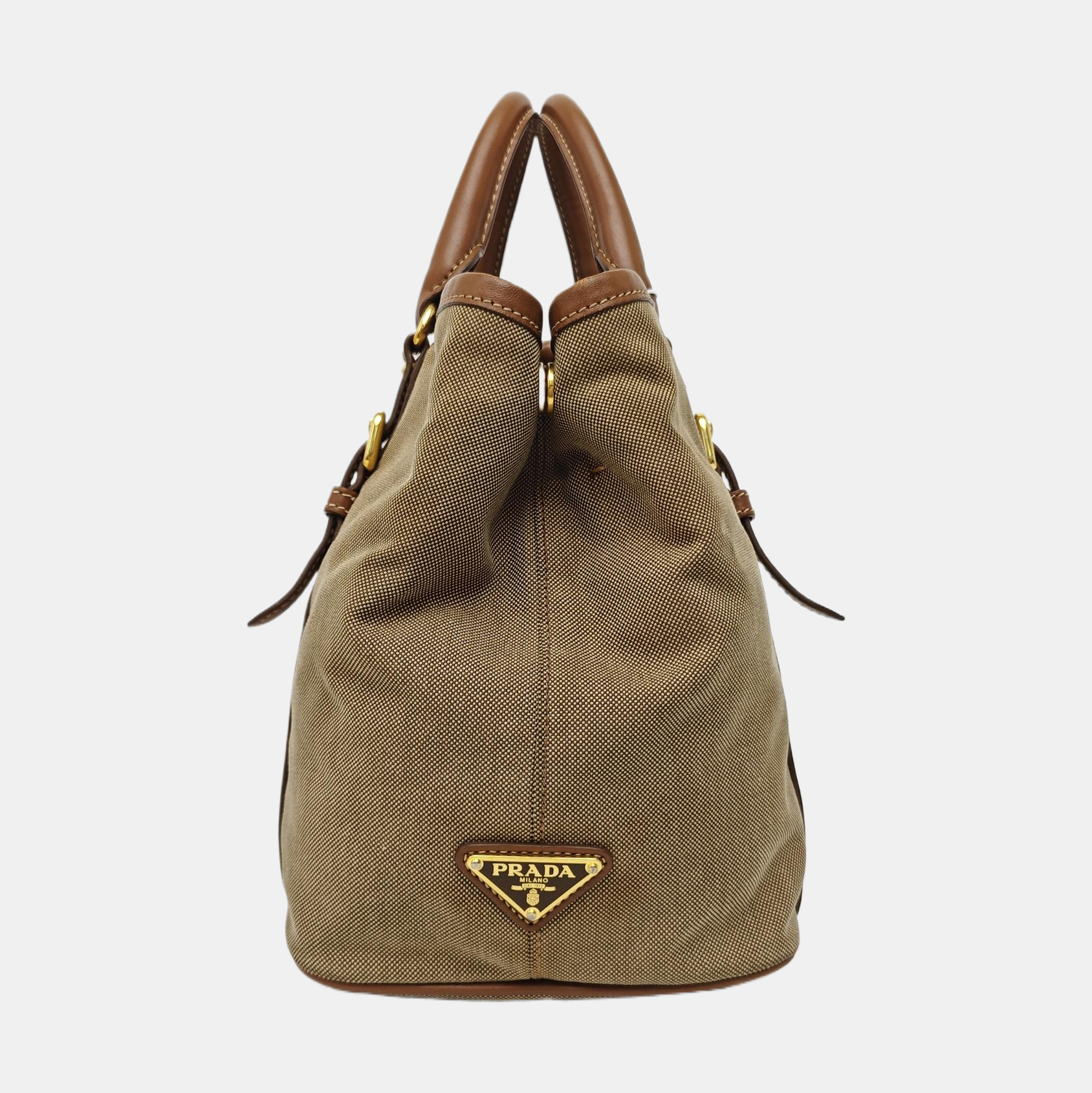 Fabric Tote Bag Brown